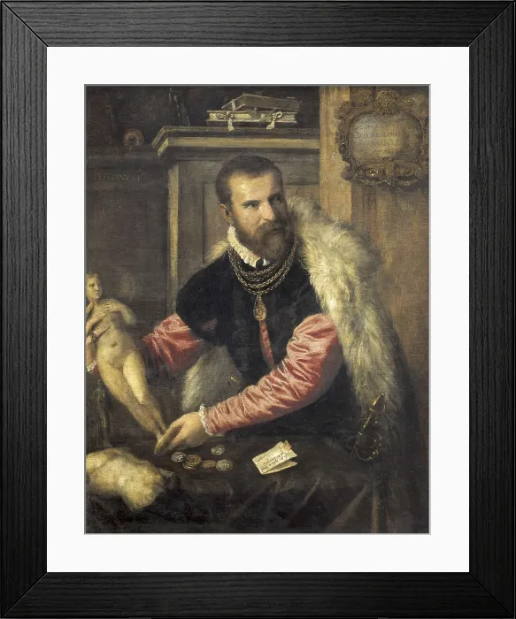 Framed Print : TTITIA, Tiziano Vecello, also called (1490-1576). Jacopo Strada. 1567 - 1568. Renaissance art. Cinquecento. Venetian school. Oil on canvas. AUSTRIA. Vienna Framed Print : TTITIA, Tiziano Vecello, also called (1490-1576). Jacopo Strada. 1567 - 1568. Renaissance art. Cinquecento. Venetian school. Oil on canvas. AUSTRIA. Vienna