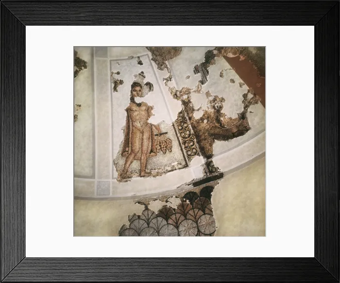 Framed Print : Mausoleum of Centelles. SPAIN. Constant. Mausoleum of Centelles. Detail of the mosaic. Roman art. Late Empire. Mosaic. AISA / Everett Collection**US SALES ONLY**