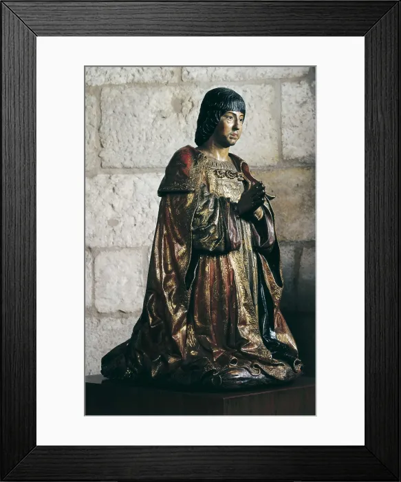 Framed Print : BIGARNY or VIGARNY, Felipe (1475-1542). Praying statue of Ferdinand the Catholic. beg. 16th c. SPAIN. Granada. Royal Chapel. Polychrome wood. Renaissance art. Sculpture on wood Framed Print : BIGARNY or VIGARNY, Felipe (1475-1542). Praying statue of Ferdinand the Catholic. beg. 16th c. SPAIN. Granada. Royal Chapel. Polychrome wood. Renaissance art. Sculpture on wood