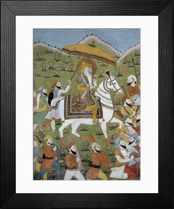 Framed Print : Maharaja Ranjit Singh. ca. 1835-1840. Hindu art. Watercolour. UNITED KINGDOM. London. Victoria and Albert Museum. Proc: PAKISTAN. PUNJAB. AISA / Everett Collection**US SALES ONLY**