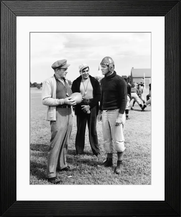 Framed Print : JIM THORPE - ALL-AMERICAN, left and right, Charles Bickford, Burt Lancaster, 1951 Framed Print : JIM THORPE - ALL-AMERICAN, left and right, Charles Bickford, Burt Lancaster, 1951