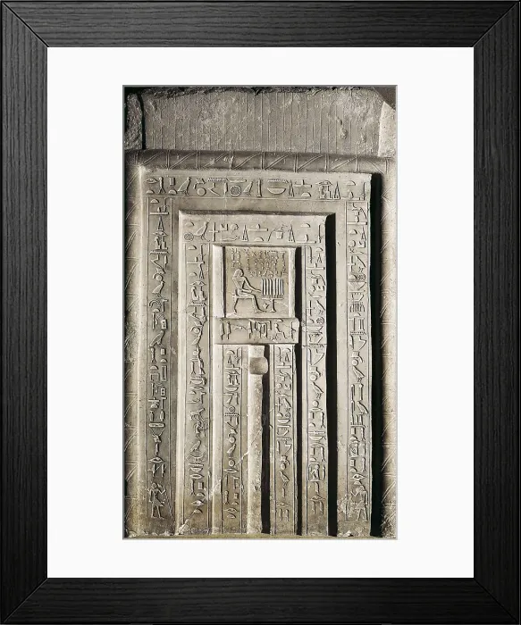 Framed Print : Granite False Door of the Temple of Ptah. Proc: EGYPT. Mit Rahina. Memphis. AISA / Everett Collection**US SALES ONLY**