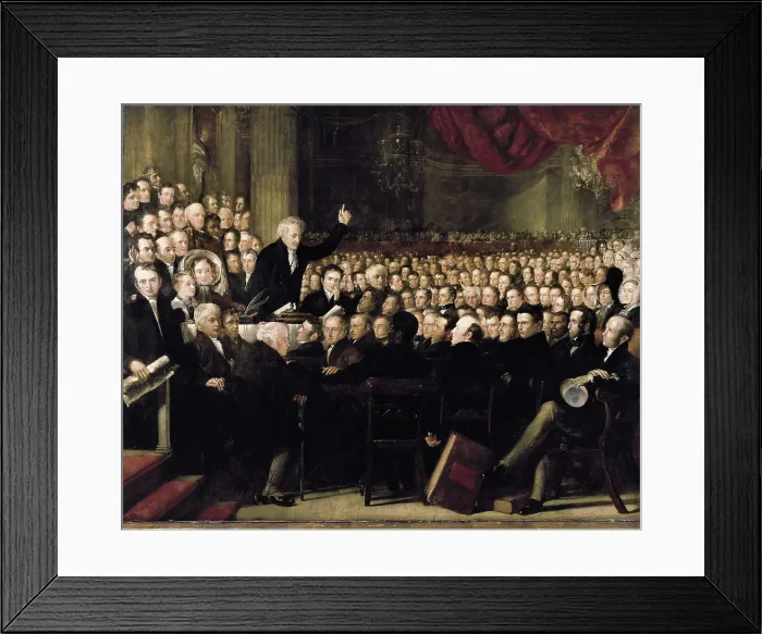 Framed Print : HAYDON, Benjamin Robert (1786-1846). The Anti-Slavery Society Convention. 1841. Oil on canvas. UNITED KINGDOM. London. National Portrait Gallery Framed Print : HAYDON, Benjamin Robert (1786-1846). The Anti-Slavery Society Convention. 1841. Oil on canvas. UNITED KINGDOM. London. National Portrait Gallery