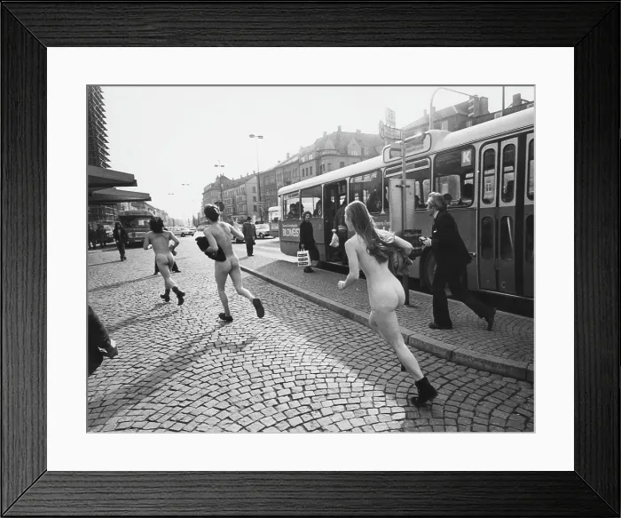 Framed Print : Streakers in Munich, Germany, 1974.. Courtesy: CSU Archives  /  Everett Collection