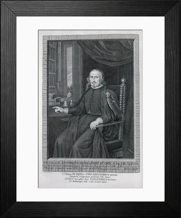 Framed Print : ANTONIO, Nicols (1617-1684). Spanish bibliographist, lawyer and priest. Engraving. SPAIN. Madrid. National Library. AISA / Everett Collection**US SALES ONLY**