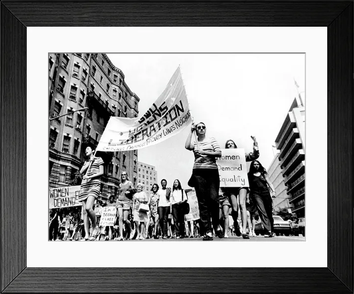 Framed Print : Women's Liberation March, Washington, D.C. 08-26-70. Courtesy: CSU Archives  /  Everett Collection