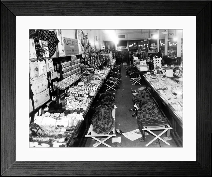 Framed Print : Woolworth's having a sit-down strike, 14th St, New York City, March 18, 1937. Courtesy: CSU Archives / Everett Collection Framed Print : Woolworth's having a sit-down strike, 14th St, New York City, March 18, 1937. Courtesy: CSU Archives / Everett Collection