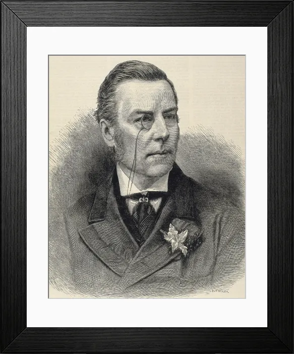Framed Print : CHAMBERLAIN, Joseph (1836-1914). British politician. Engraving. AISA / Everett Collection**US SALES ONLY** Framed Print : CHAMBERLAIN, Joseph (1836-1914). British politician. Engraving. AISA / Everett Collection**US SALES ONLY**