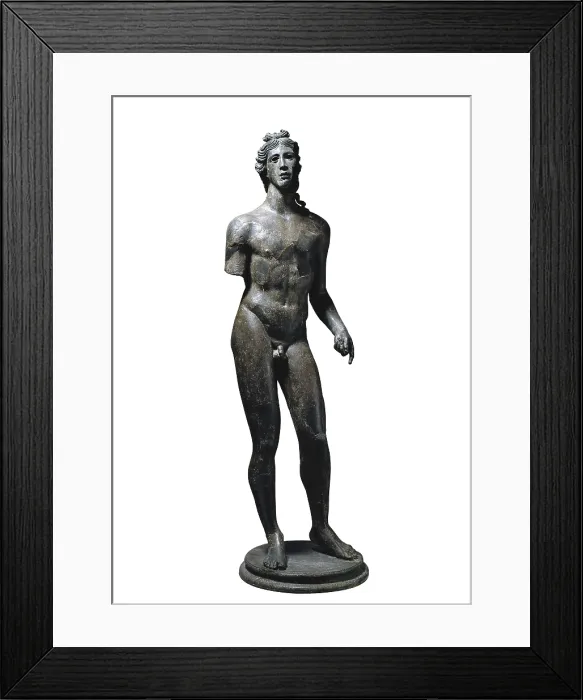 Framed Print : Apollo of Tiermes. 1st c. Roman art. Early Empire. Sculpture on bronze. SPAIN. Madrid. National Museum of Archaeology. Proc: SPAIN. Montejo de Tiermes