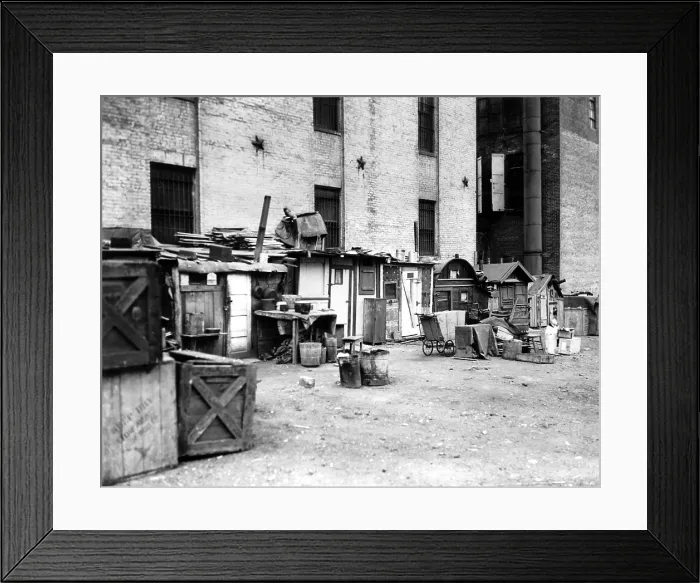 Framed Print : Great Depression, Shantytown at West Houston Street, New York City, N.Y. December 1934. Courtesy: CSU Archives  /  Everett Collection