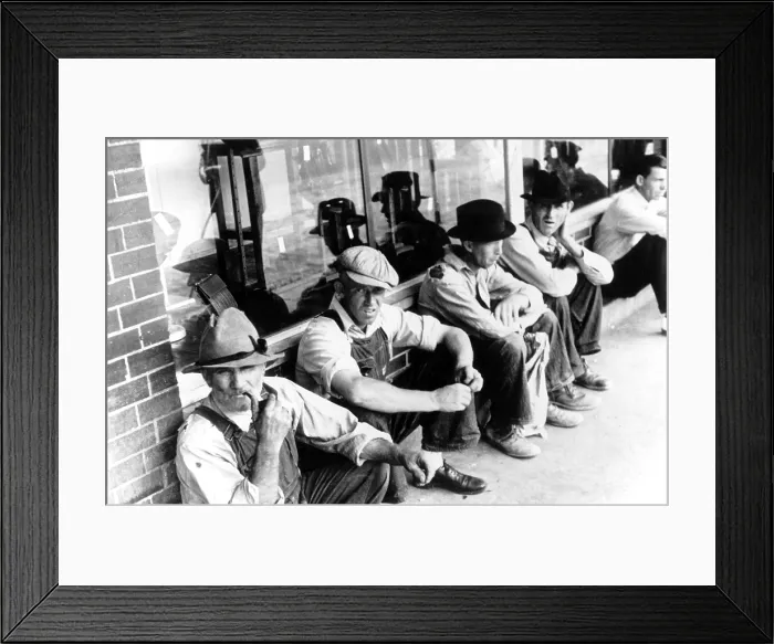 Framed Print : Great Depression, Unemployed Men, 1930's. Courtesy: CSU Archives  /  Everett Collection