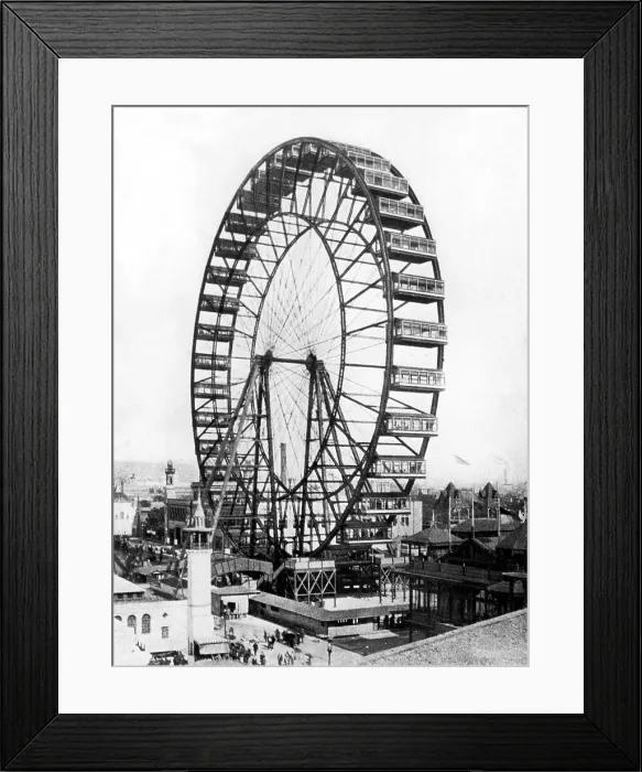 Framed Print : The giant Ferris Wheel at the Chicago World's Fair in 1893 (aka Chicago 1893 World's Columbian Exposition ), which boasted 32 glass-enclosed cabins Framed Print : The giant Ferris Wheel at the Chicago World's Fair in 1893 (aka Chicago 1893 World's Columbian Exposition ), which boasted 32 glass-enclosed cabins
