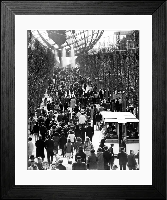 Framed Print : WORLD'S FAIR, New York City, 04-21-65. Unisphere in background.. Courtesy: CSU Archives  /  Everett Collection