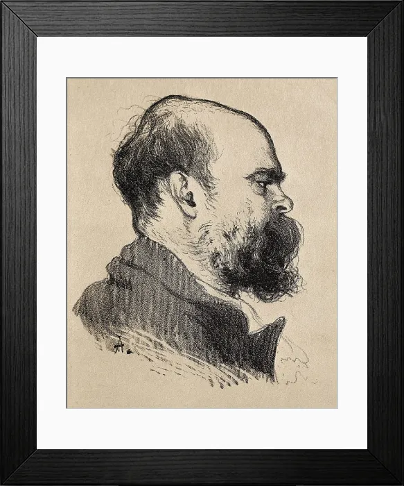 Framed Print : ANQUETIN, Louis (1861-1932). Portrait of Paul Verlaine. 1861. Drawing. FRANCE. Albi. Toulouse-Lautrec Museum. AISA / Everett Collection**US SALES ONLY**