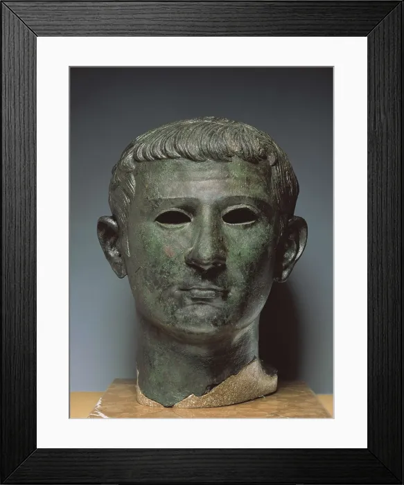 Framed Print : Bust of Tiberius. 1st c. Roman art. Sculpture on bronze. SPAIN. Madrid. National Museum of Archaeology. AISA / Everett Collection**US SALES ONLY** Framed Print : Bust of Tiberius. 1st c. Roman art. Sculpture on bronze. SPAIN. Madrid. National Museum of Archaeology. AISA / Everett Collection**US SALES ONLY**