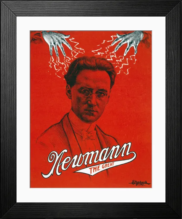 Framed Print : Poster for Newmann the Great, George Newmann, Hypnotist, and stage magician, circa 1930 Framed Print : Poster for Newmann the Great, George Newmann, Hypnotist, and stage magician, circa 1930