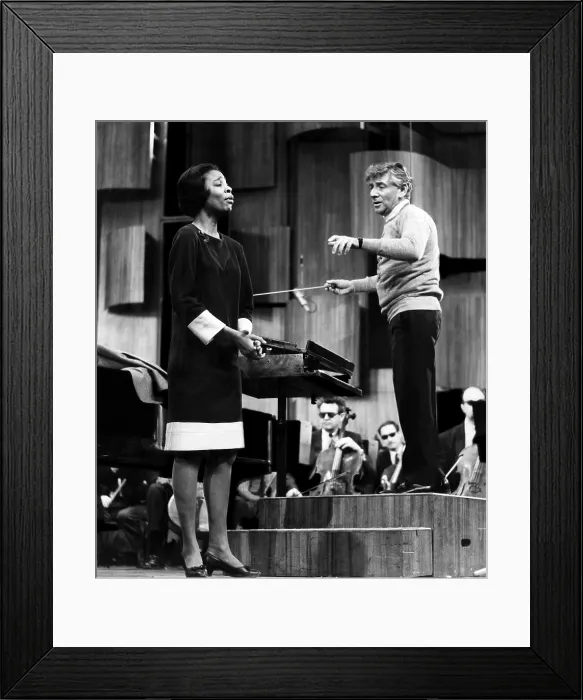 Framed Print : Marian Anderson and Leonard Bernstein, 1967. Courtesy: CSU Archives / Everett Collection