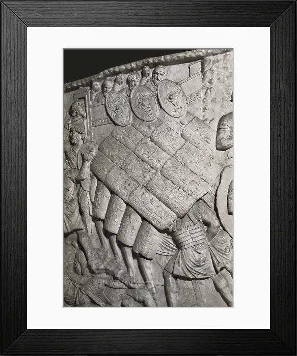 Framed Print : APOLLODORUS OF DAMASCUS (60-129). Column of Trajan. 110; Theodosius Obelisk. 390. ITALY. Rome. Forum of Trajan. First Dorian War. Third Campaign