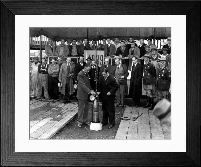 Framed Print : President of the World's Fair, Grover Whalen (foreground, right)