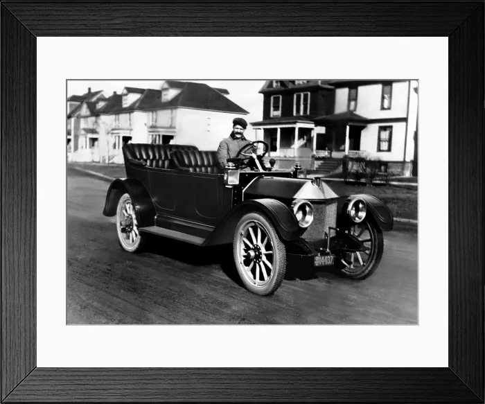 Framed Print : Racecar driver Louis Chevrolet and his experimental 1911 car, which went into production in 1912. Courtesy: CSU Archives / Everett Collection Framed Print : Racecar driver Louis Chevrolet and his experimental 1911 car, which went into production in 1912. Courtesy: CSU Archives / Everett Collection