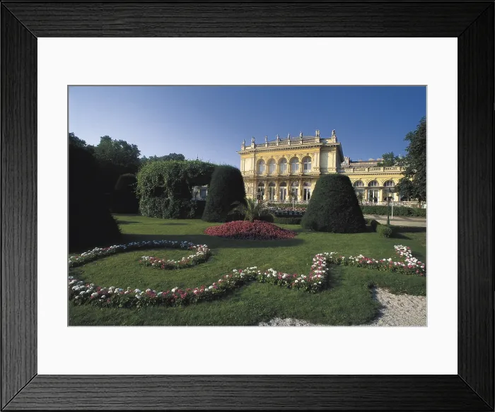 Framed Print : AUSTRIA. VIENNA. Vienna. Gardens and Kursalon concert hall (1867). AISA / Everett Collection**US SALES ONLY**