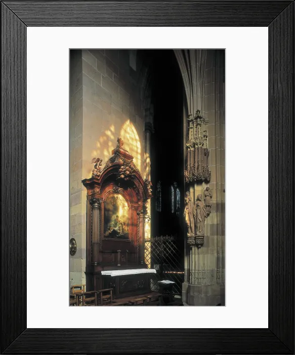 Framed Print : Notre-Dame Cathedral of Strasbourg. 1176-1439. FRANCE. ALSACE. BAS-RHIN. Strasbourg. Chapel. Gothic art. AISA / Everett Collection**US SALES ONLY**
