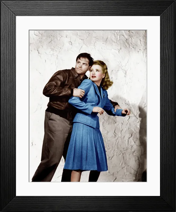 Framed Print : SABOTEUR, from left: Robert Cummings, Priscilla Lane, 1942 Framed Print : SABOTEUR, from left: Robert Cummings, Priscilla Lane, 1942