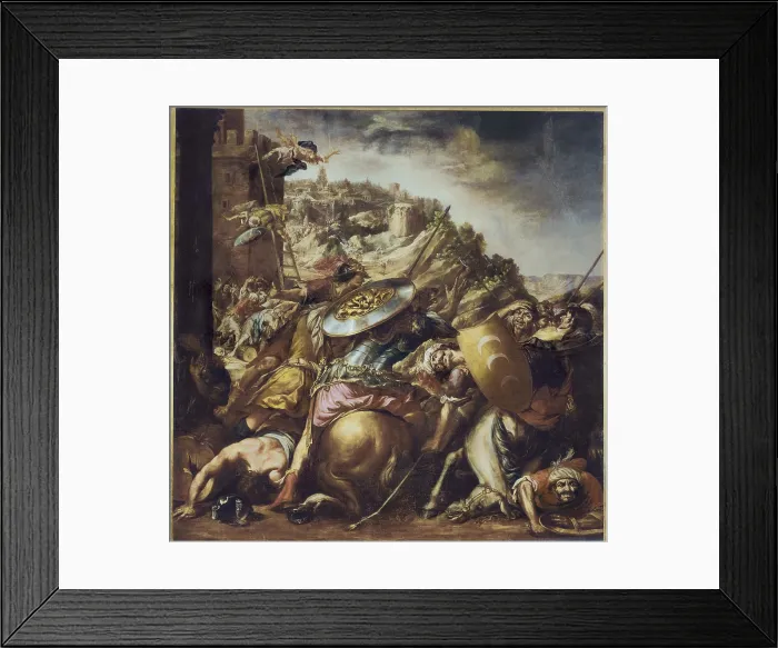 Framed Print : VALDS LEAL, Juan de (1622-1690). The Retreat of Saracens. 1652 - 1653. Baroque art. Oil on canvas. SPAIN. Sevilla. City Hall. AISA / Everett Collection**US SALES ONLY**