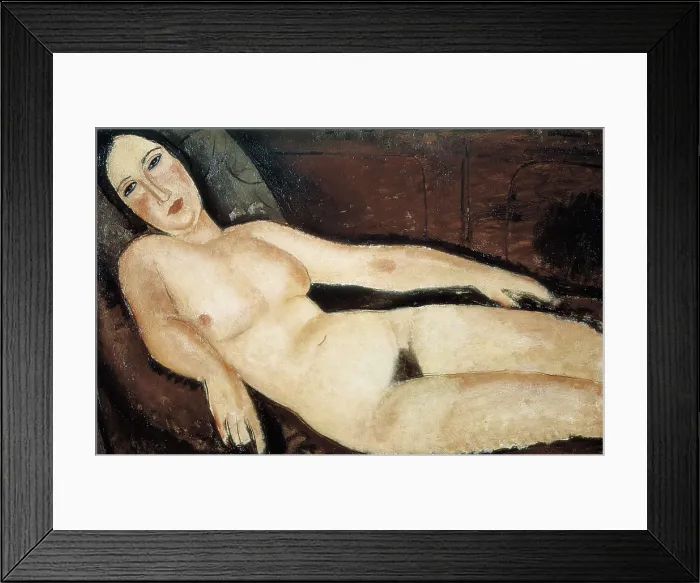 Framed Print : MODIGLIANI, Amedeo (1884-1920). Nude on a Divan. 1918. Oil on canvas. UNITED STATES OF AMERICA. Washington. National Gallery of Art. AISA / Everett Collection**US SALES ONLY**