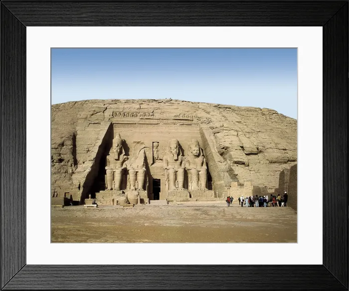 Framed Print : Great Temple of Rameses II. EGYPT. ASWAN. Abu Simbel. Great Temple of Rameses II. Main entrance to the Great Temple. Egyptian art. New Kingdom. Architecture Framed Print : Great Temple of Rameses II. EGYPT. ASWAN. Abu Simbel. Great Temple of Rameses II. Main entrance to the Great Temple. Egyptian art. New Kingdom. Architecture