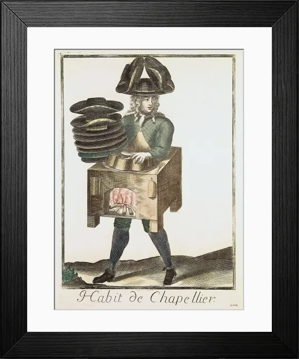 Framed Print : Hatter (18th c.). FRANCE. Paris. Muse Carnavalet (Carnavalet Museum). AISA / Everett Collection (52844)**US SALES ONLY**
