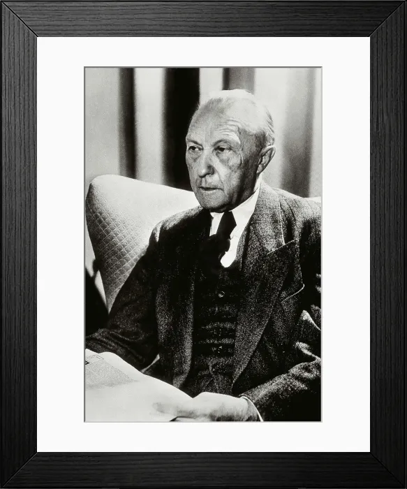 Framed Print : ADENAUER, Konrad (1876-1967). Image of 1949. AISA / Everett Collection**US SALES ONLY**