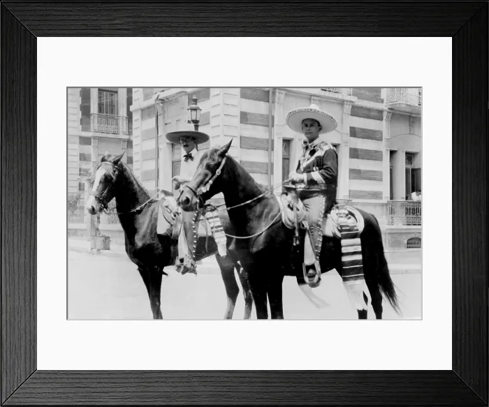 Framed Print : Mexico, men wearing charro costumes in Tampico, circa early 1900s