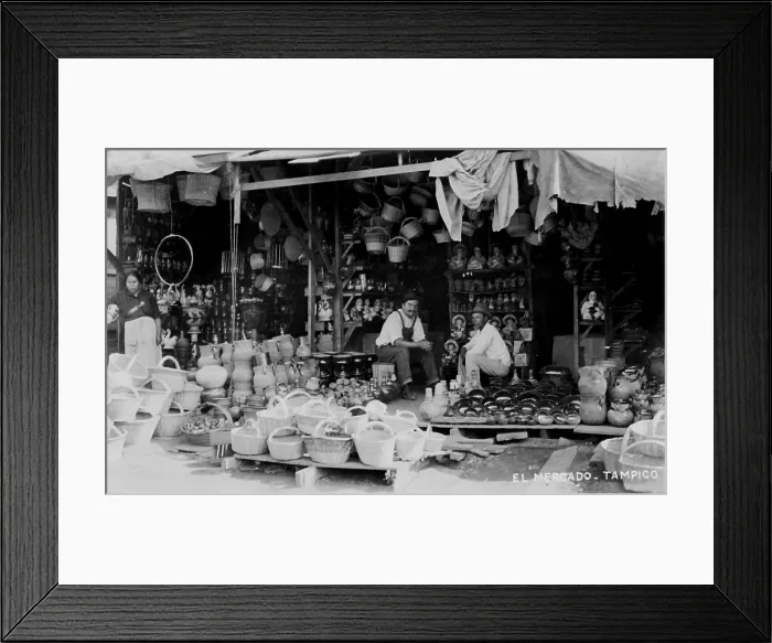 Framed Print : Mexico, store in Tampico, circa early 1900s