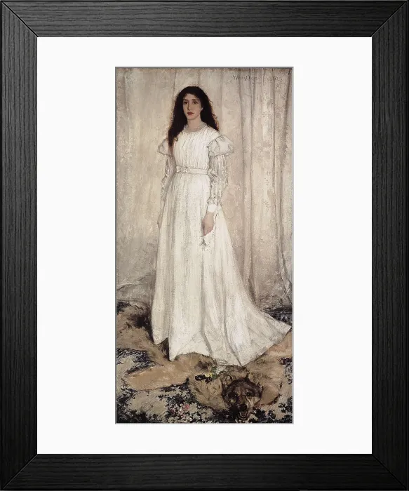 Framed Print : WHISTLER, James Abbott McNeill (1834-1903). Symphony in White, No.1. 1862. Oil on canvas. UNITED STATES OF AMERICA. Washington. National Gallery of Art