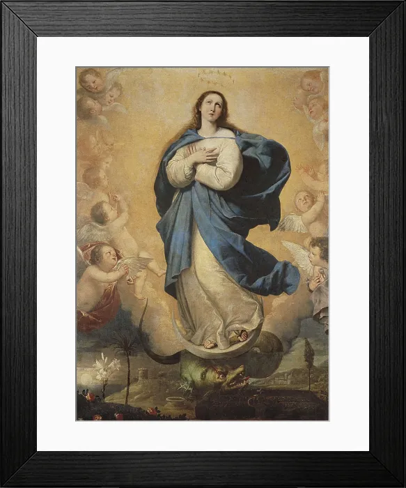 Framed Print : RIBERA, Jos (1588-1652). Immaculate Conception. 1st half 17th c. Baroque art. Oil on canvas. SPAIN. Madrid. Prado Museum. AISA / Everett Collection**US SALES ONLY**