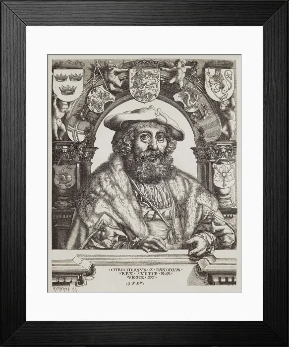 Framed Print : CHRISTIAN II (1481-1559). Etching. AISA / Everett Collection**US SALES ONLY** Framed Print : CHRISTIAN II (1481-1559). Etching. AISA / Everett Collection**US SALES ONLY**