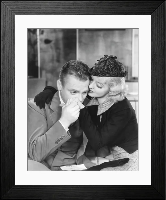 Framed Print : JIMMY THE GENT, from left: James Cagney, Bette Davis, 1934 Framed Print : JIMMY THE GENT, from left: James Cagney, Bette Davis, 1934