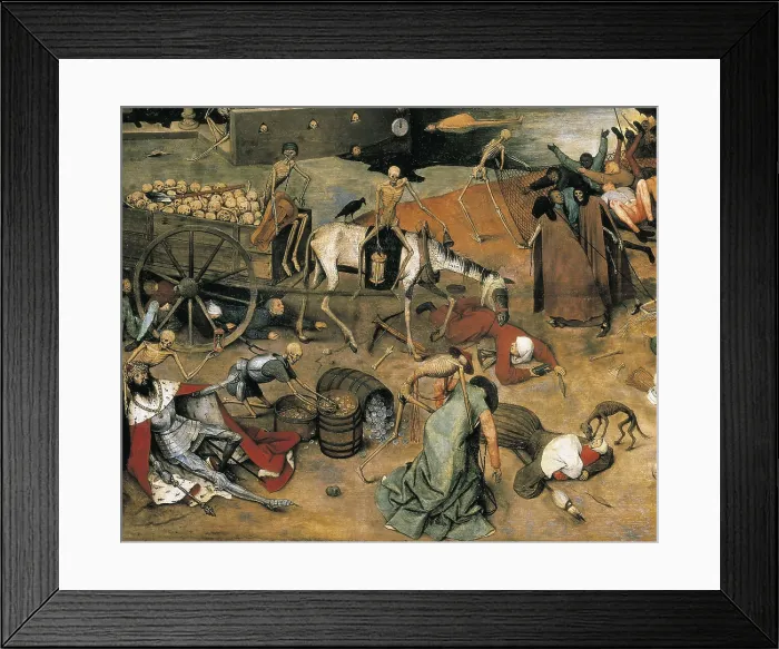 Framed Print : Breugel, Pieter, The Elder, called 'Peasant Bruegel' (1525-1569). The Triumph of Death. ca. 1562. Left-hand lower detail