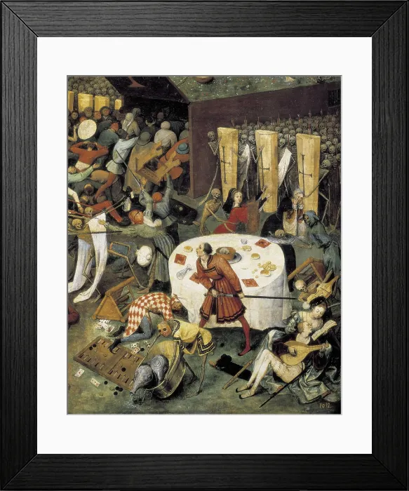 Framed Print : Breugel, Pieter, The Elder, called 'Peasant Bruegel' (1525-1569). The Triumph of Death. ca. 1562. Right-hand lower detail