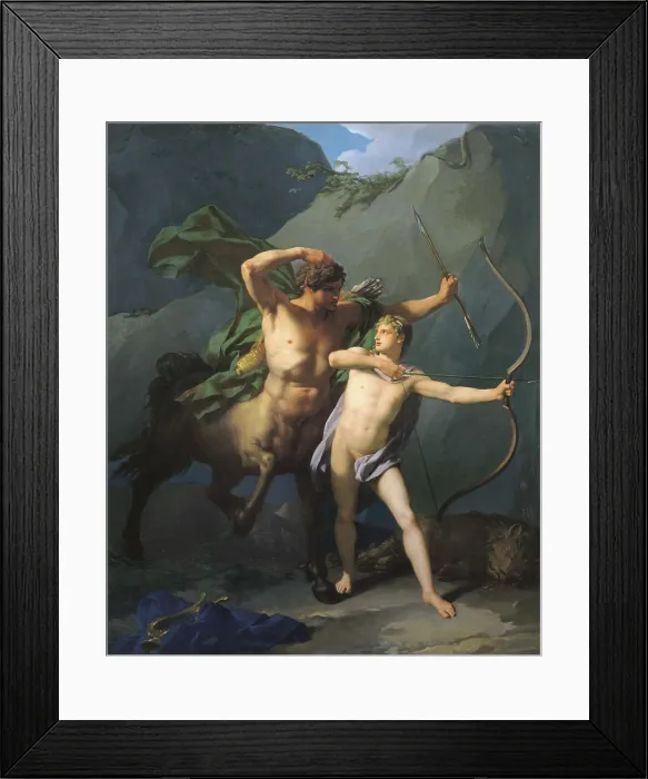 Framed Print : REGNAULT, Jean Baptiste (1754-1829). Education of Achilles by Chiron. 1782. Oil on canvas. FRANCE. Paris. Louvre Museum. AISA / Everett Collection**US SALES ONLY**