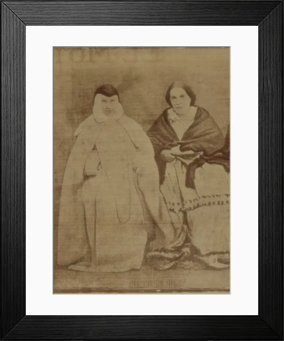 Framed Print : Spain (19th c.). The nun Sor Patrocinio (left) and the queen Isabel II. SPAIN. Madrid. National Library. AISA / Everett Collection**US SALES ONLY**