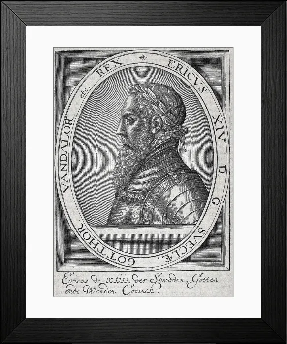 Framed Print : Erik XIV of Sweden (1533-1577). Engraving. AISA / Everett Collection**US SALES ONLY** Framed Print : Erik XIV of Sweden (1533-1577). Engraving. AISA / Everett Collection**US SALES ONLY**