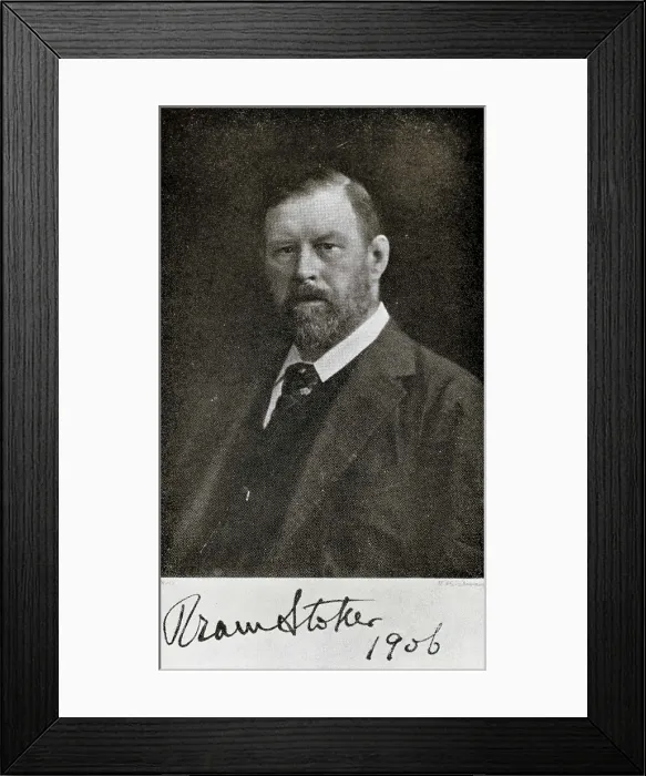 Framed Print : STOKER, Bram (1847-1912). Portrait of 1906 with signature. AISA / Everett Collection**US SALES ONLY** Framed Print : STOKER, Bram (1847-1912). Portrait of 1906 with signature. AISA / Everett Collection**US SALES ONLY**