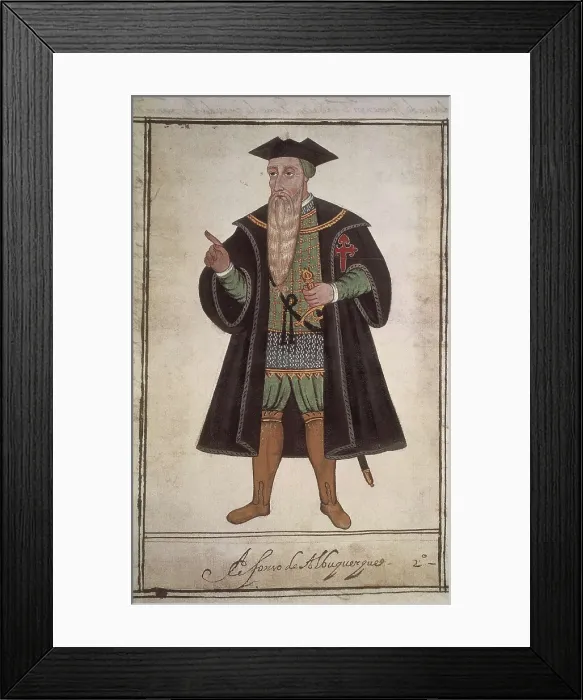 Framed Print : ALBUQUERQUE, Alfonso de (1453-1515). Engraving. UNITED KINGDOM. London. The British Museum. AISA / Everett Collection**US SALES ONLY**