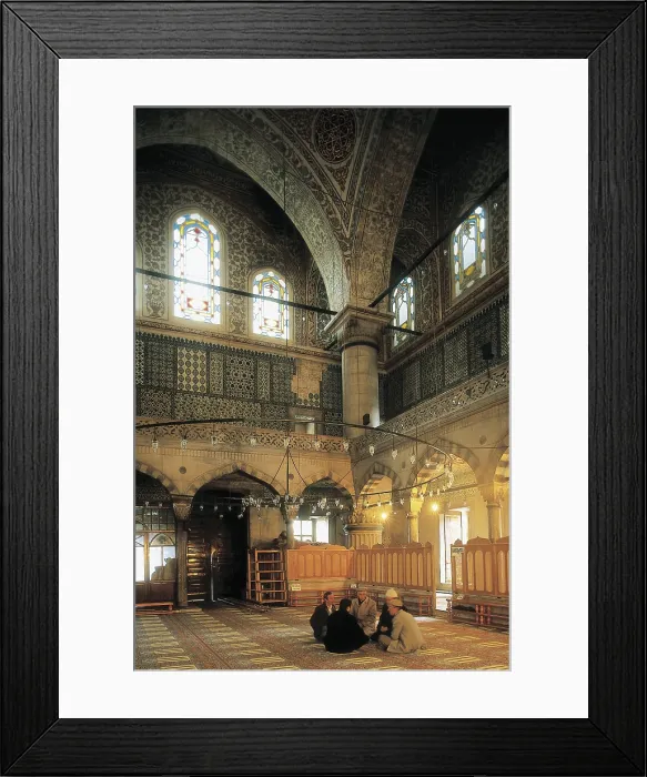 Framed Print : Mehmed Aga (1553-1625). Sultan Ahmed Mosque or Blue Mosque. 1603-1617. TURKEY. THRACE. Istanbul. Sultan Ahmed Mosque (Blue Mosque). Ottoman art. Architecture