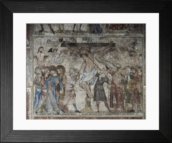 Framed Print : OLIVER, Juan (14th centurys. XIV BC). Passion of the Christ. 1333. Detail of the Crucifixion. Gothic art. Fresco. SPAIN. Pamplona. Navarra Museum. Proc: SPAIN. Pamplona Framed Print : OLIVER, Juan (14th centurys. XIV BC). Passion of the Christ. 1333. Detail of the Crucifixion. Gothic art. Fresco. SPAIN. Pamplona. Navarra Museum. Proc: SPAIN. Pamplona
