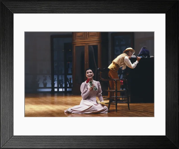 Framed Print : Representation of the play 'Doa Rosita la soltera', by Federico Garca Lorca. Direction by Jorge Lavelli. On stage, the actress Nuria Espert Framed Print : Representation of the play 'Doa Rosita la soltera', by Federico Garca Lorca. Direction by Jorge Lavelli. On stage, the actress Nuria Espert