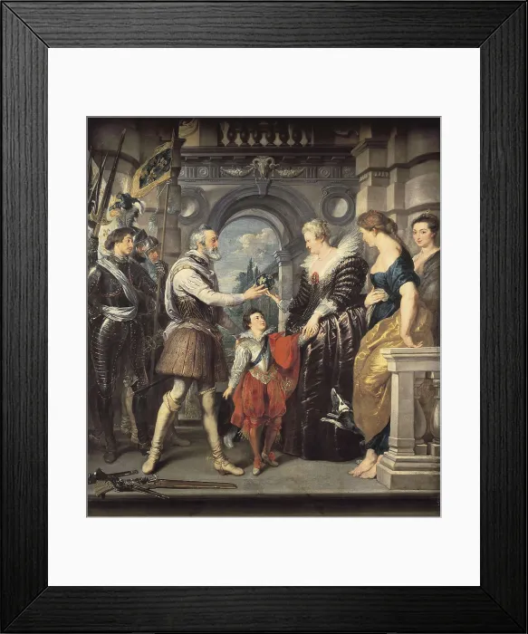 Framed Print : RUBENS, Peter Paul (1577-1640). Henri IV leaving for the war in Germany and bestowing the government of his kingdom to Marie de Medici, 20th March 1610. 1621-1625. Flemish art Framed Print : RUBENS, Peter Paul (1577-1640). Henri IV leaving for the war in Germany and bestowing the government of his kingdom to Marie de Medici, 20th March 1610. 1621-1625. Flemish art