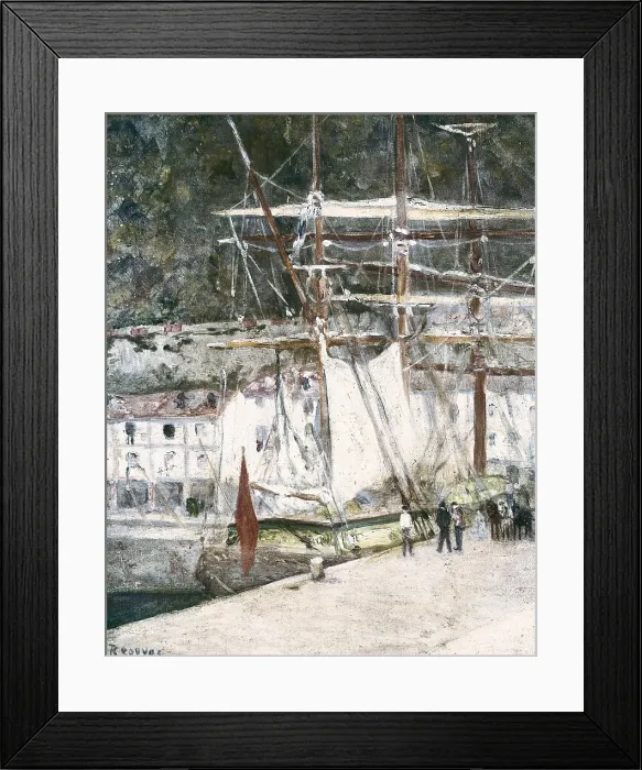 Framed Print : REGOYOS, Daro de (1875-1913). Port of San Sebastin. Impressionism. Oil on canvas. SPAIN. Donostia. San Telmo Municipal Museum. AISA / Everett Collection**US SALES ONLY**